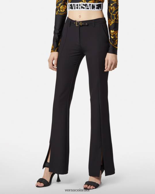 נשים Versace שָׁחוֹר מכנסי קוטור בארוק1 עם אבזם הַלבָּשָׁה N8T22247