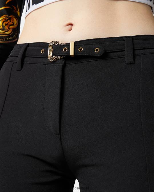 נשים Versace שָׁחוֹר מכנסי קוטור בארוק1 עם אבזם הַלבָּשָׁה N8T22247