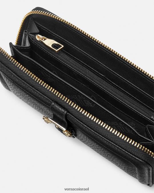 נשים Versace שָׁחוֹר ארנק קונטיננטל קוטור1 אביזרים N8T22320