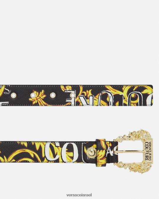 נשים Versace זהב שחור חגורה לוגו קוטור1 אביזרים N8T22351