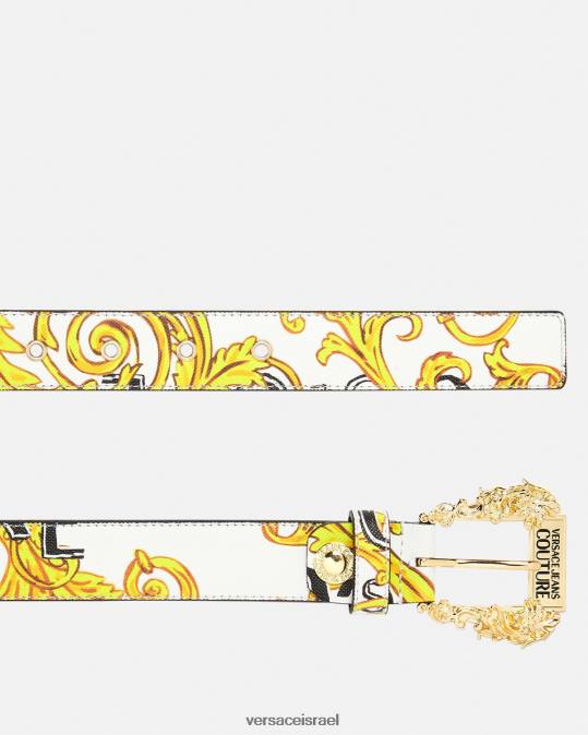 נשים Versace זהב ולבן חגורה לוגו קוטור1 אביזרים N8T22352