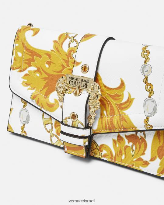 נשים Versace זהב ולבן שרשרת קוטור קוטור1 תיק כתף תיקים N8T22359