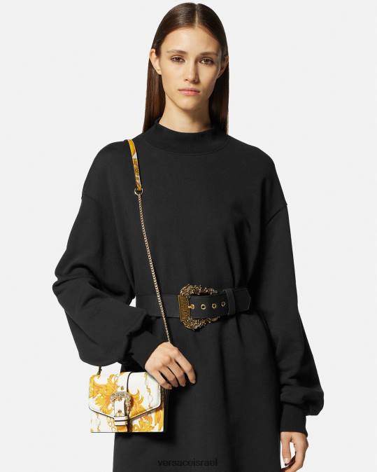 נשים Versace זהב ולבן שרשרת קוטור קוטור1 תיק כתף תיקים N8T22359