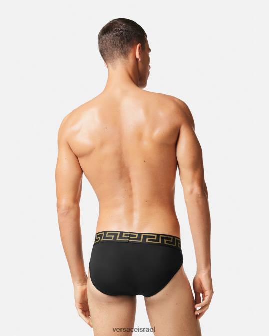 גברים Versace לבן שחור תחתוני גרקה גבול 2 חבילה תחתונים ובגדי חוף N8T21781
