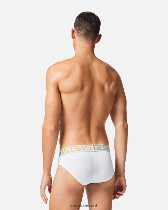 גברים Versace זהב לבן תחתוני גרקה גבול 2 חבילה תחתונים ובגדי חוף N8T21784