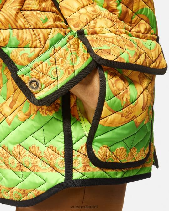 גברים Versace זהב וירוק ז'קט בלוסון קווילטי בארוקו 660 הַלבָּשָׁה N8T21242