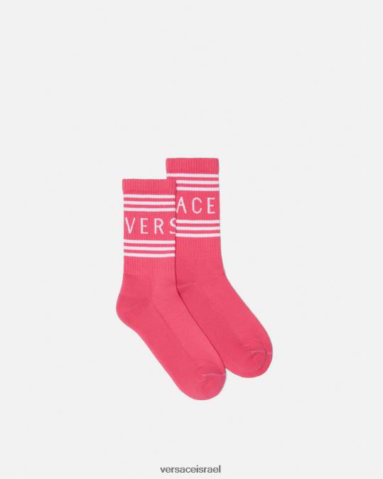 נשים Versace וָרוֹד גרבי לוגו וינטג' משנות ה-90 תחתונים ובגדי חוף N8T21098