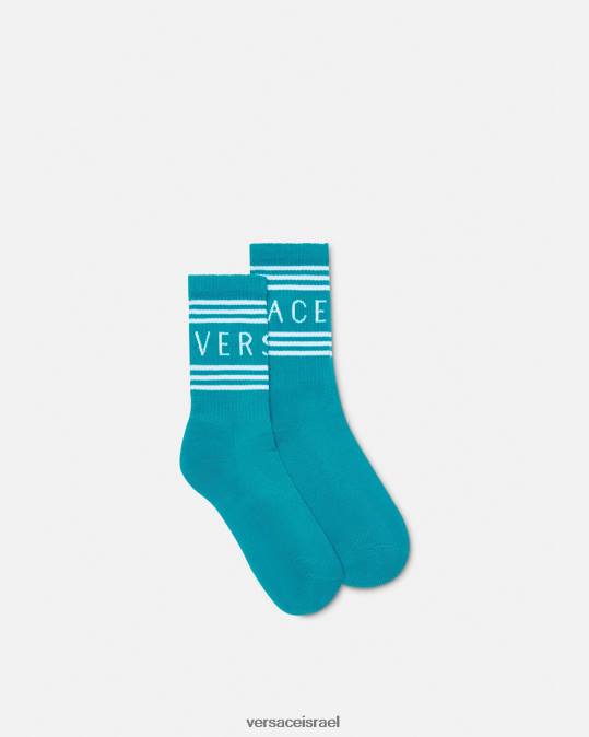 נשים Versace מים ירוקים גרבי לוגו וינטג' משנות ה-90 תחתונים ובגדי חוף N8T21107