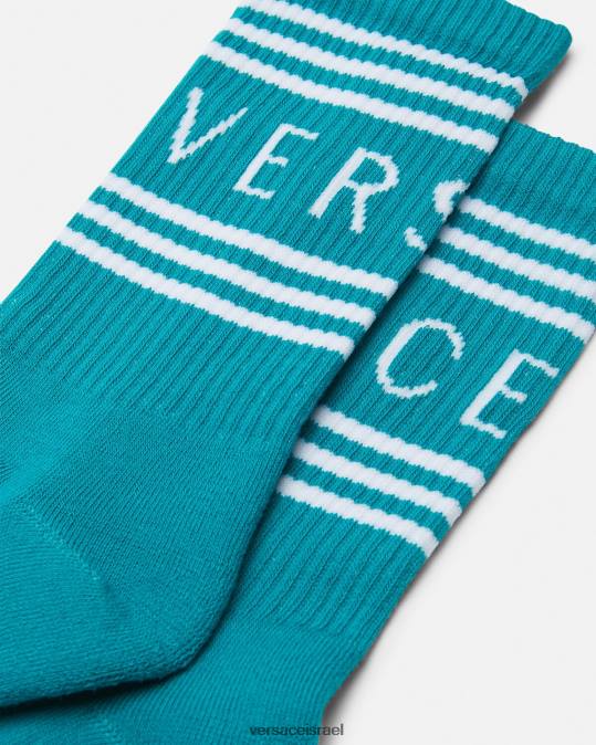 נשים Versace מים ירוקים גרבי לוגו וינטג' משנות ה-90 תחתונים ובגדי חוף N8T21107