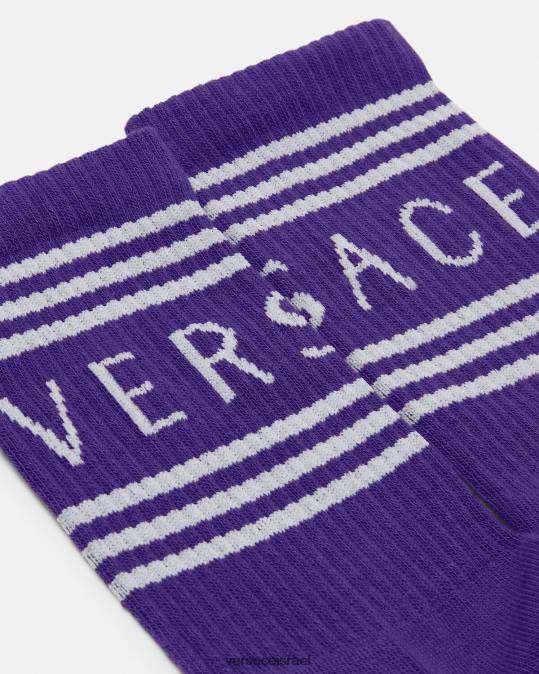 נשים Versace סָגוֹל גרבי לוגו וינטג' משנות ה-90 תחתונים ובגדי חוף N8T21108