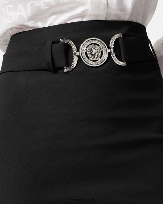 נשים Versace שָׁחוֹר חצאית מידי מדוזה 95' הַלבָּשָׁה N8T2174
