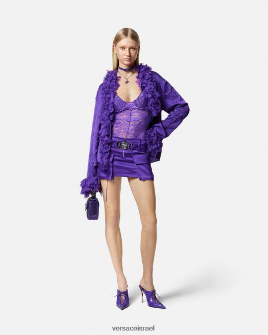נשים Versace סָגוֹל חצאית מיני מדוזה 95' הַלבָּשָׁה N8T2187