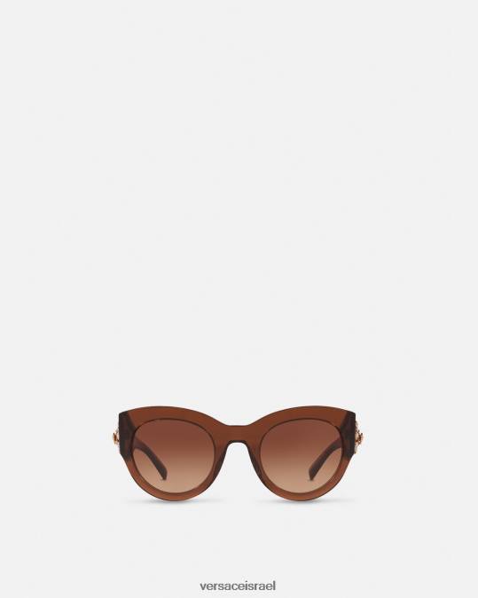 נשים Versace חום משקפי שמש מחווה Jewel אביזרים N8T2683