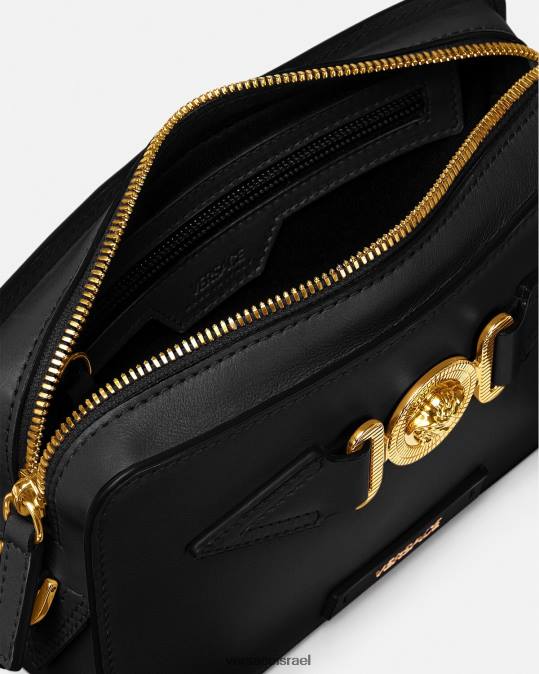גברים Versace שָׁחוֹר Medusa biggie תיק שליח קטן תיקים N8T21464