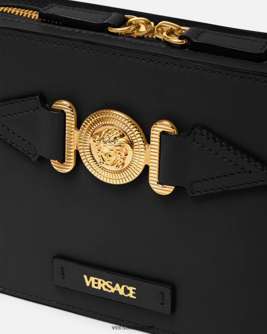 גברים Versace שָׁחוֹר Medusa biggie תיק שליח קטן תיקים N8T21464