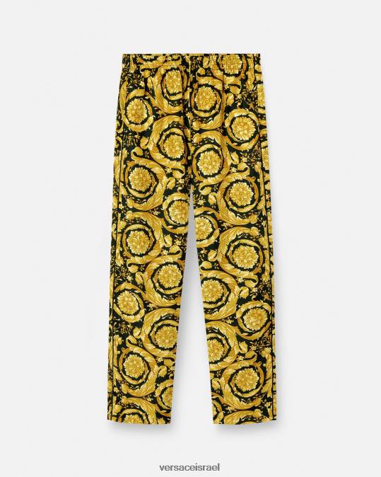 נשים Versace הדפס תחתוני פיג'מה משי בהדפס בארוק תחתונים ובגדי חוף N8T21026