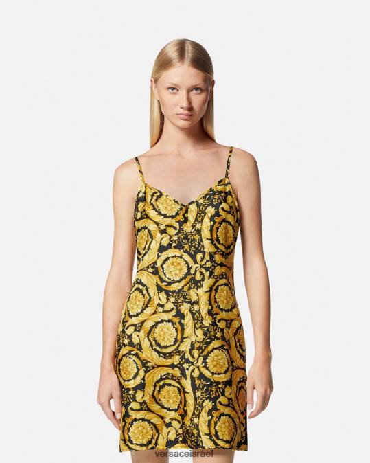 נשים Versace הדפס נעלי פיג'מה משי בארוקו תחתונים ובגדי חוף N8T21029