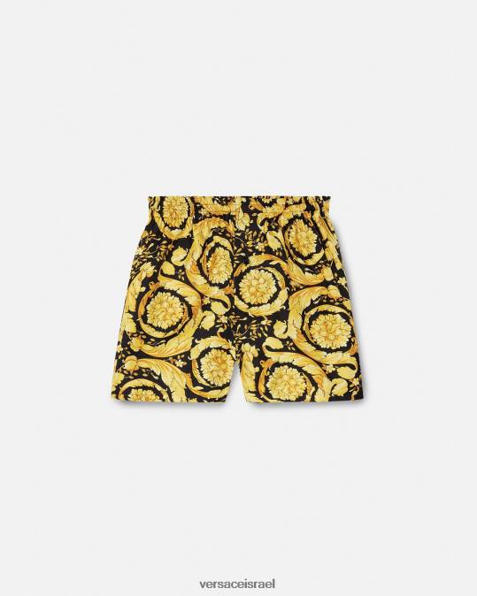 נשים Versace הדפס מכנסי פיג'מה משי בהדפס בארוק תחתונים ובגדי חוף N8T21030