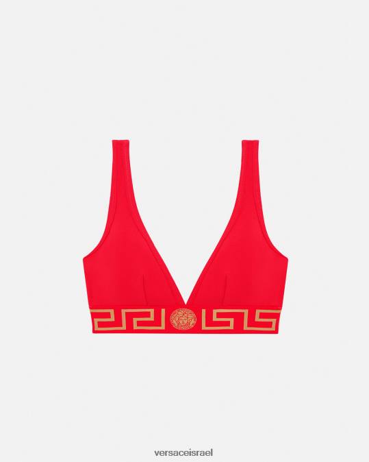 נשים Versace אָדוֹם ברלט גבול גרקה תחתונים ובגדי חוף N8T21041