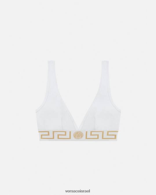 נשים Versace לבן ברלט גבול גרקה תחתונים ובגדי חוף N8T21042