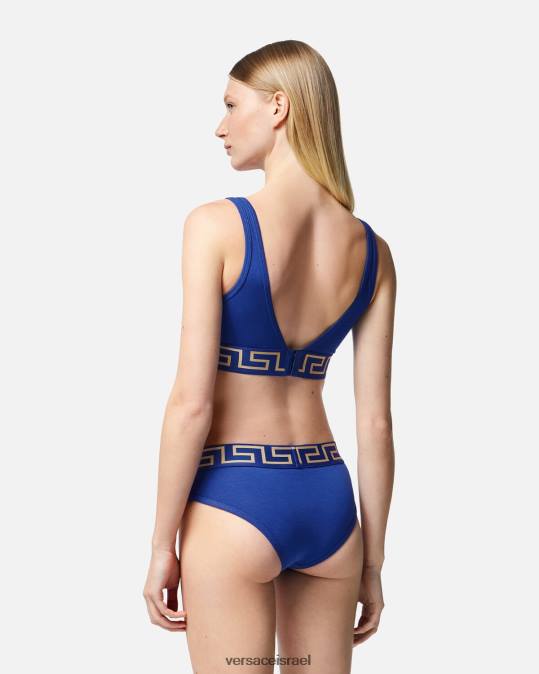 נשים Versace כְּחוֹל ברלט גבול גרקה תחתונים ובגדי חוף N8T21045