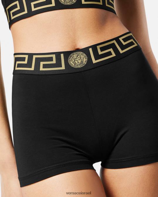נשים Versace שָׁחוֹר גזעי גבול גרקה תחתונים ובגדי חוף N8T21048