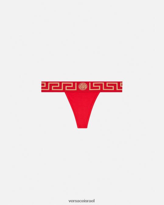 נשים Versace אָדוֹם חוטיני גרקה גבול תחתונים ובגדי חוף N8T21050