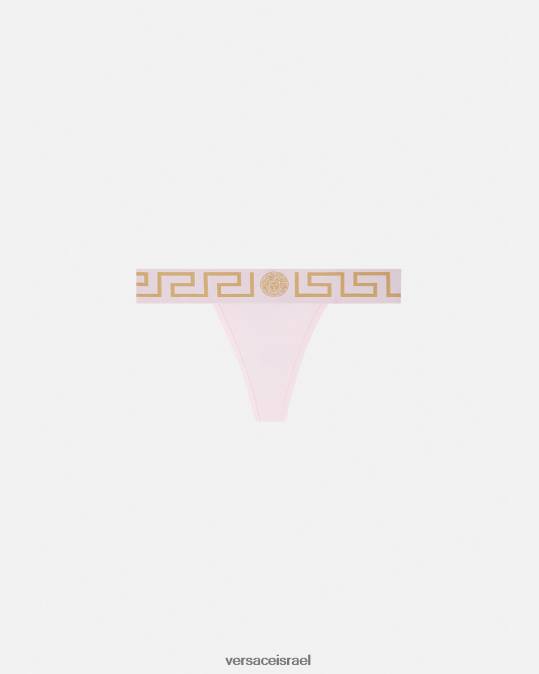 נשים Versace ורוד בהיר חוטיני גרקה גבול תחתונים ובגדי חוף N8T21052
