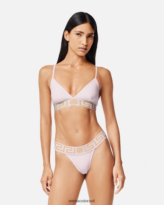 נשים Versace ורוד בהיר חוטיני גרקה גבול תחתונים ובגדי חוף N8T21052