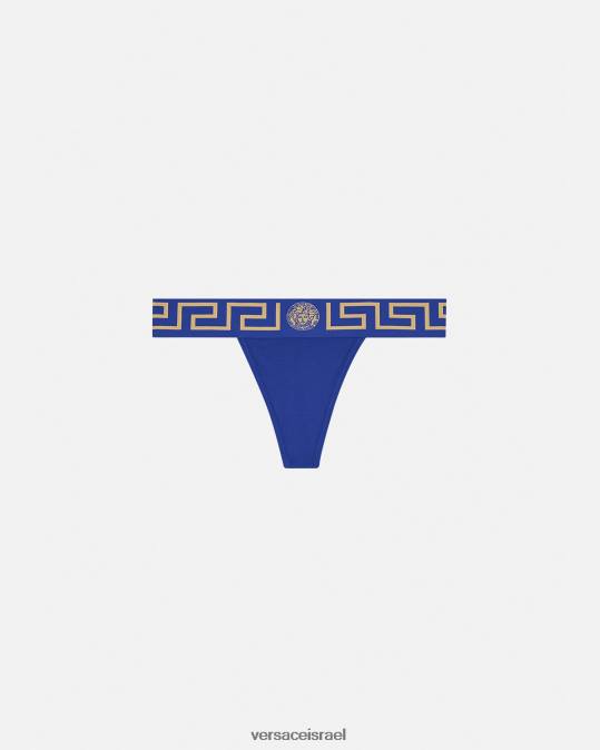 נשים Versace כְּחוֹל חוטיני גרקה גבול תחתונים ובגדי חוף N8T21053