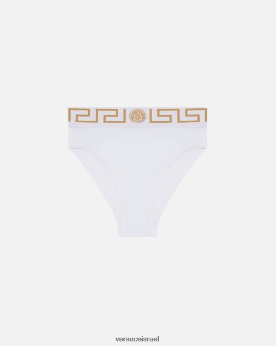 נשים Versace לבן תחתוני רגליים גבוהים של גרקה תחתונים ובגדי חוף N8T21056