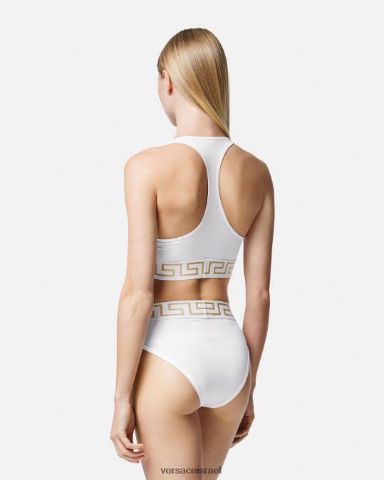 נשים Versace לבן תחתוני רגליים גבוהים של גרקה תחתונים ובגדי חוף N8T21056