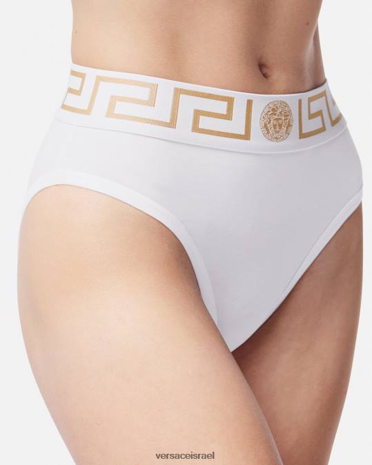 נשים Versace לבן תחתוני רגליים גבוהים של גרקה תחתונים ובגדי חוף N8T21056
