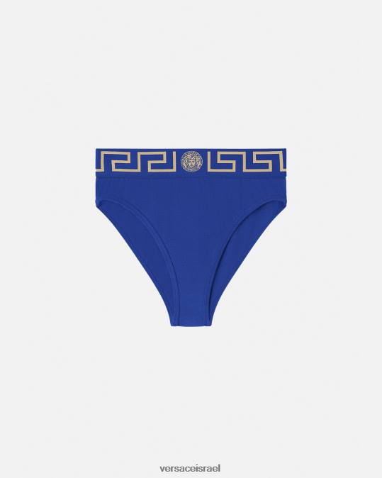 נשים Versace כְּחוֹל תחתוני רגליים גבוהים של גרקה תחתונים ובגדי חוף N8T21058