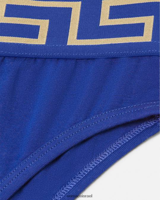 נשים Versace כְּחוֹל תחתוני רגליים גבוהים של גרקה תחתונים ובגדי חוף N8T21058
