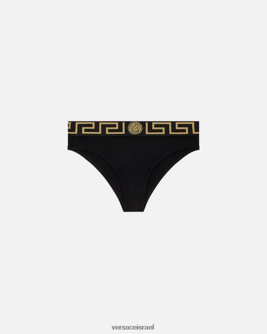נשים Versace שָׁחוֹר תחתוני גבול גרקה תחתונים ובגדי חוף N8T21060
