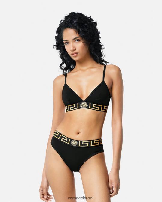 נשים Versace שָׁחוֹר תחתוני גבול גרקה תחתונים ובגדי חוף N8T21060