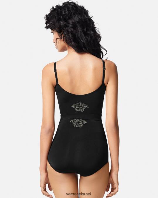 נשים Versace שָׁחוֹר ברלט מדוזה ללבוש צורה תחתונים ובגדי חוף N8T21062