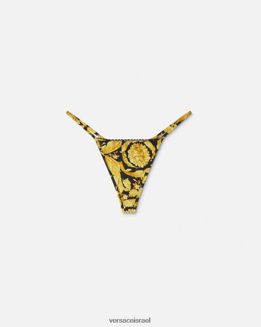 נשים Versace הדפס חוטיני משי בהדפס בארוק תחתונים ובגדי חוף N8T21071