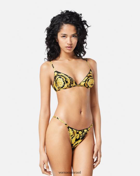 נשים Versace הדפס חוטיני משי בהדפס בארוק תחתונים ובגדי חוף N8T21071