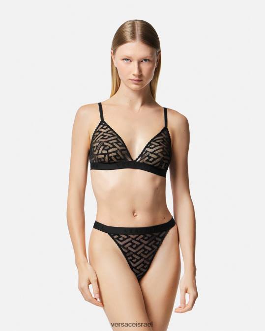 נשים Versace שָׁחוֹר לה גרקה טול ברלט תחתונים ובגדי חוף N8T21073