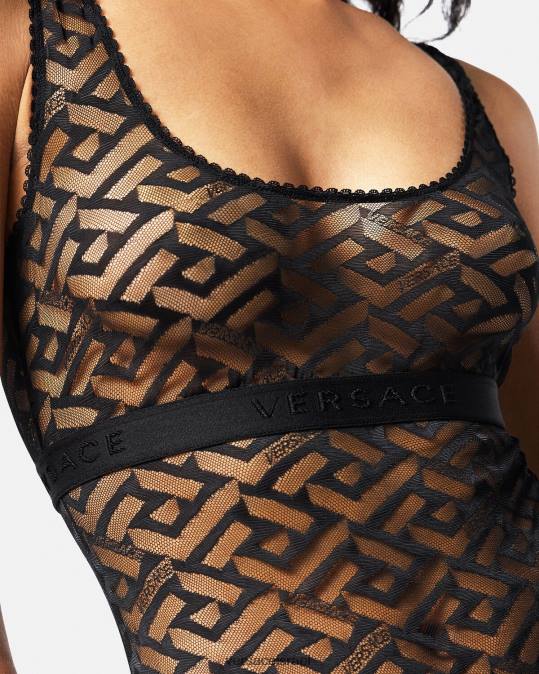 נשים Versace שָׁחוֹר גוף לה גרקה תחתונים ובגדי חוף N8T21075