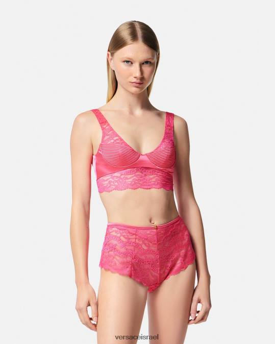 נשים Versace וָרוֹד חלק עליון ברלט תחרה תחתונים ובגדי חוף N8T21077