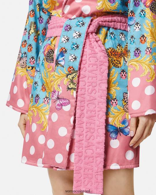 נשים Versace הדפס פרפרים חלוק רחצה קצר תחתונים ובגדי חוף N8T21080
