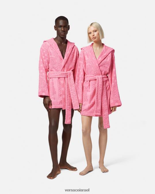 נשים Versace וָרוֹד חלוק רחצה קצר בארוק עם צדפים תחתונים ובגדי חוף N8T21081