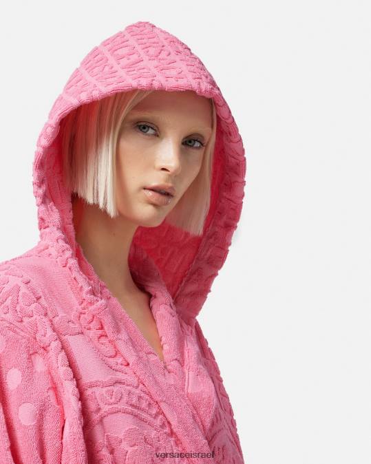 נשים Versace וָרוֹד חלוק רחצה קצר בארוק עם צדפים תחתונים ובגדי חוף N8T21081