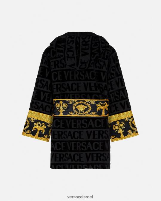 נשים Versace שָׁחוֹר חלוק רחצה קצר תחתונים ובגדי חוף N8T21083