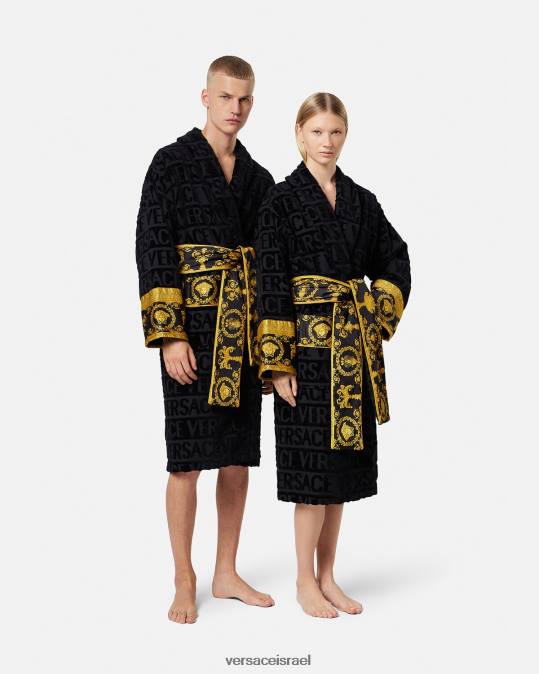 נשים Versace שָׁחוֹר חלוק רחצה בארוק תחתונים ובגדי חוף N8T21084