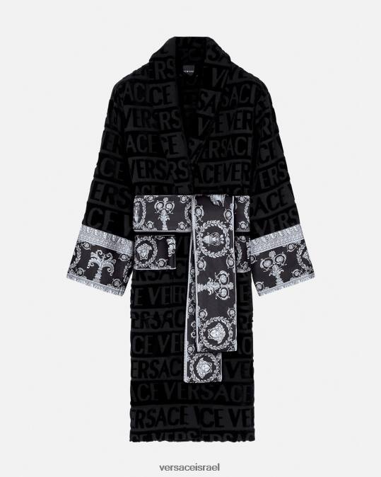 נשים Versace שָׁחוֹר חלוק רחצה בארוק תחתונים ובגדי חוף N8T21086