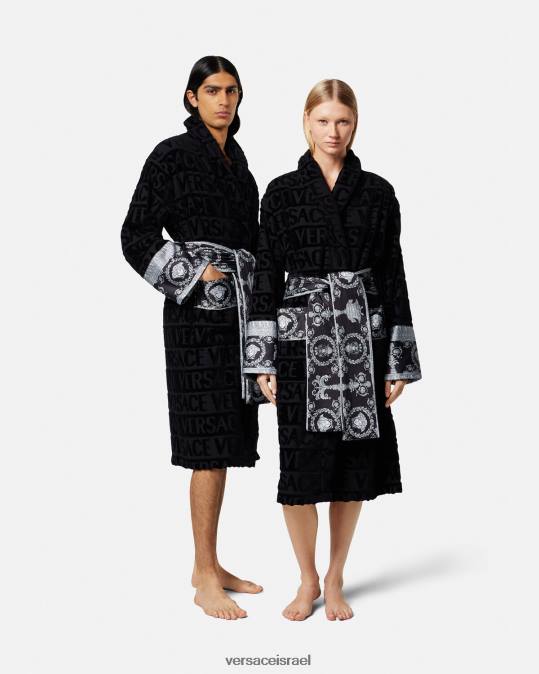 נשים Versace שָׁחוֹר חלוק רחצה בארוק תחתונים ובגדי חוף N8T21086